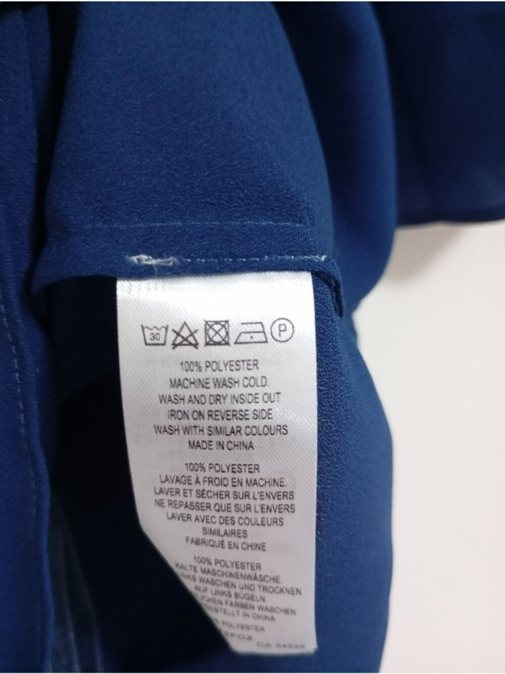 French Connection Blue Cold Shoulder Top With Spaghetti Straps Womens M - Picture 6 of 9
